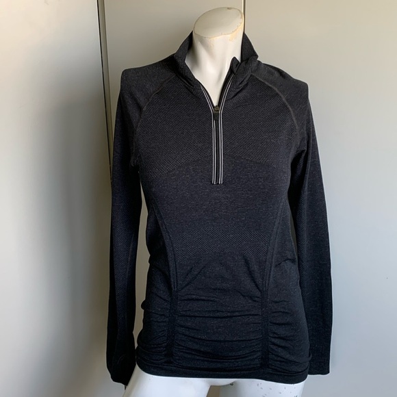 Athleta Fast Track 1/4 zip charcoal pullover - Picture 1 of 7